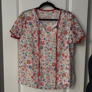 Floral Sheer Women's Top